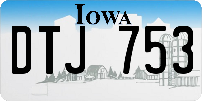 IA license plate DTJ753