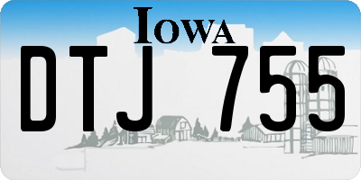 IA license plate DTJ755