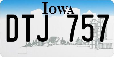 IA license plate DTJ757