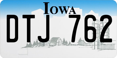 IA license plate DTJ762
