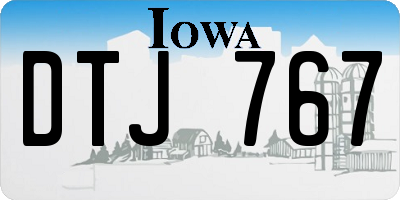 IA license plate DTJ767
