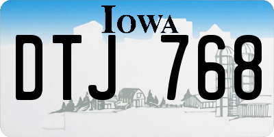 IA license plate DTJ768