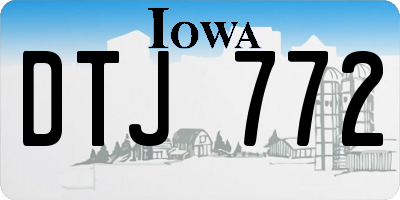 IA license plate DTJ772