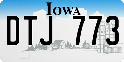 IA license plate DTJ773