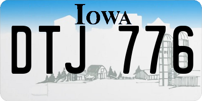 IA license plate DTJ776