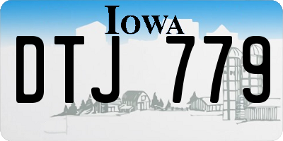 IA license plate DTJ779