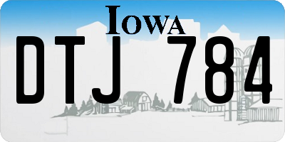 IA license plate DTJ784