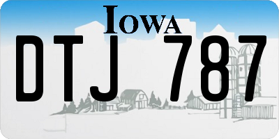 IA license plate DTJ787