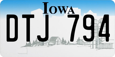 IA license plate DTJ794