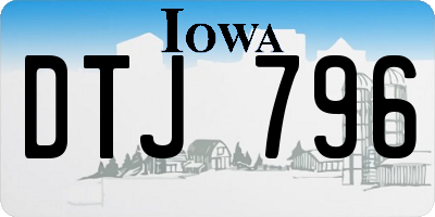 IA license plate DTJ796