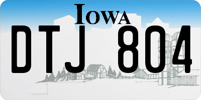 IA license plate DTJ804