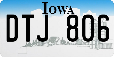 IA license plate DTJ806