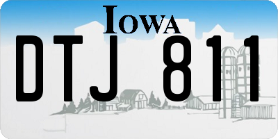 IA license plate DTJ811