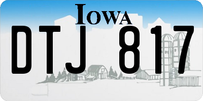 IA license plate DTJ817