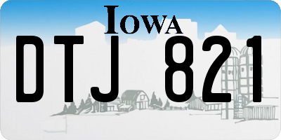IA license plate DTJ821