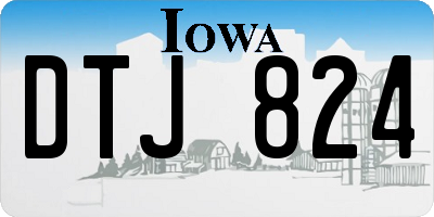 IA license plate DTJ824