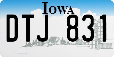 IA license plate DTJ831
