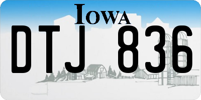 IA license plate DTJ836