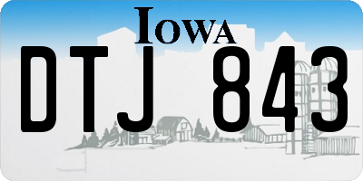 IA license plate DTJ843