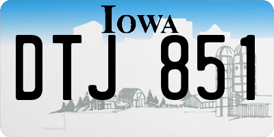 IA license plate DTJ851