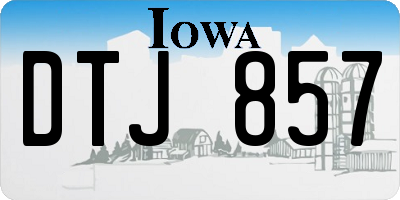 IA license plate DTJ857