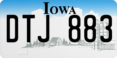 IA license plate DTJ883