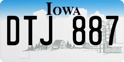 IA license plate DTJ887