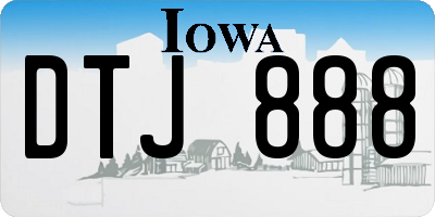 IA license plate DTJ888