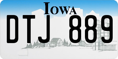 IA license plate DTJ889