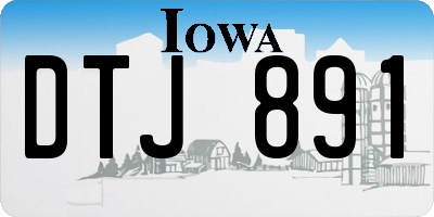 IA license plate DTJ891