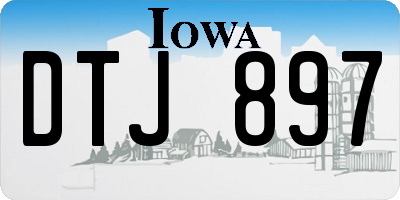 IA license plate DTJ897