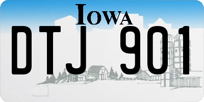 IA license plate DTJ901