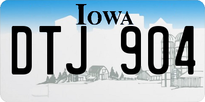 IA license plate DTJ904