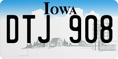 IA license plate DTJ908