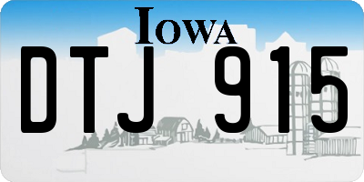 IA license plate DTJ915