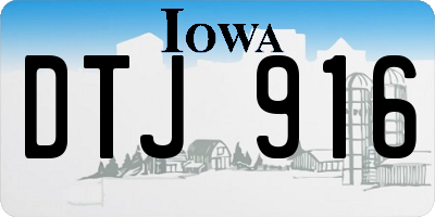IA license plate DTJ916