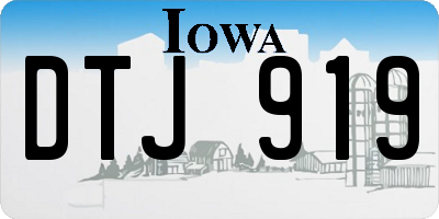 IA license plate DTJ919