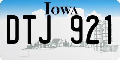 IA license plate DTJ921