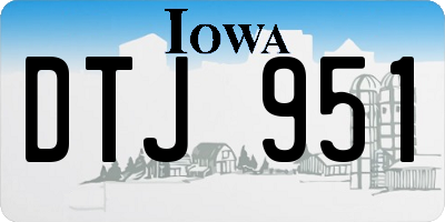IA license plate DTJ951