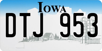 IA license plate DTJ953