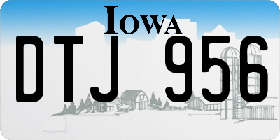 IA license plate DTJ956