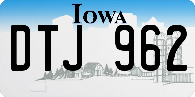 IA license plate DTJ962