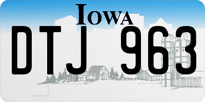 IA license plate DTJ963