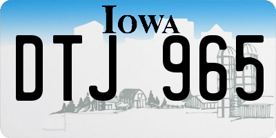 IA license plate DTJ965