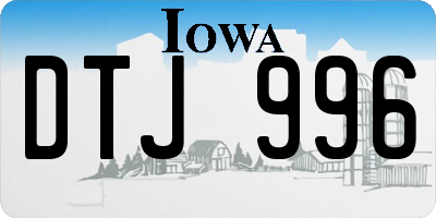 IA license plate DTJ996