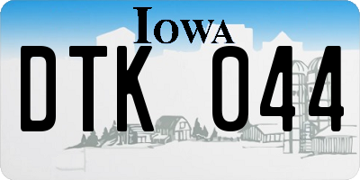 IA license plate DTK044