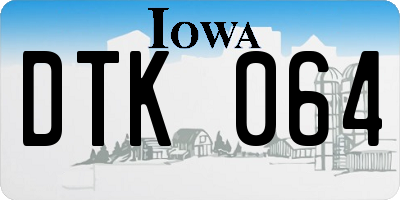 IA license plate DTK064