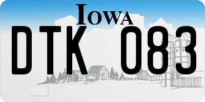 IA license plate DTK083