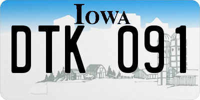IA license plate DTK091