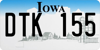 IA license plate DTK155